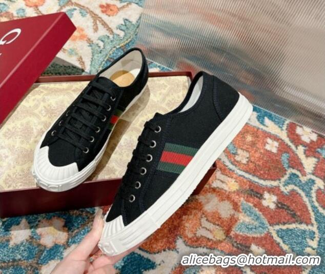 Stylish Gucci Lido GG Canvas Low Top Sneakers Black 230111