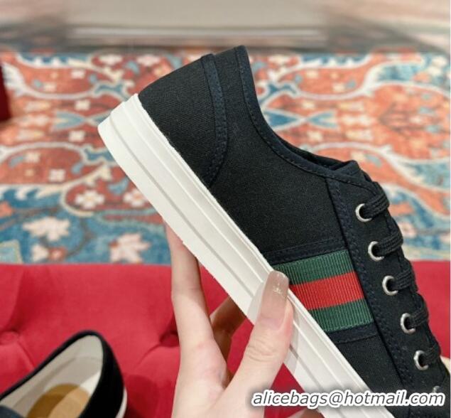 Stylish Gucci Lido GG Canvas Low Top Sneakers Black 230111