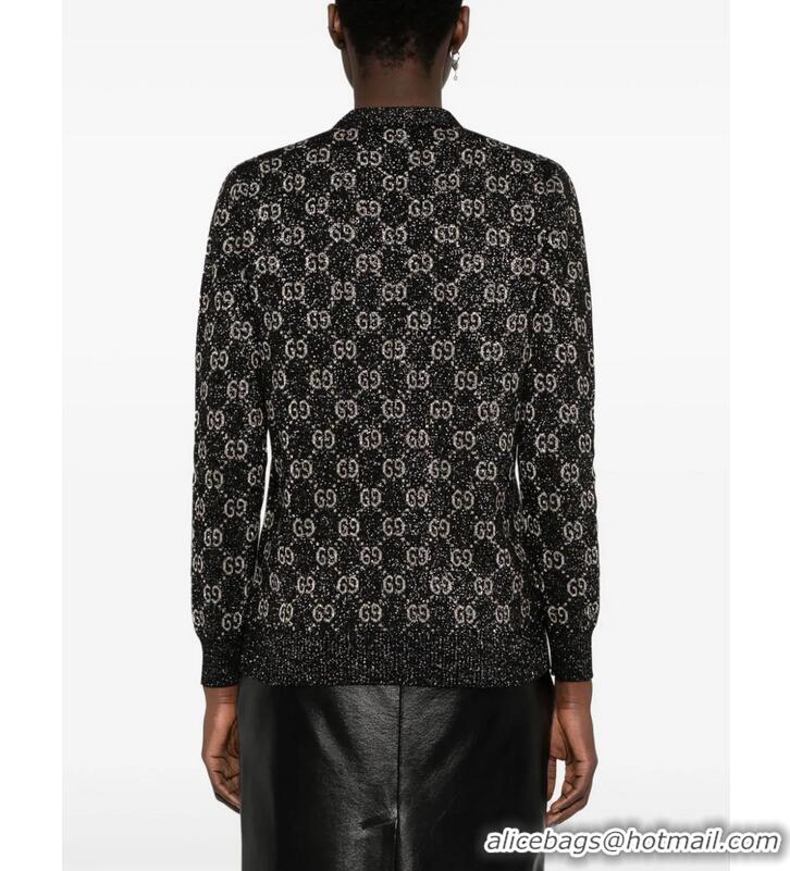 Reasonable Price Gucci GG jacquard-motif Cardigan G8411 Black