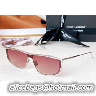 Promotional Saint Laurent Sunglasses SL609 Silver/Red 2024