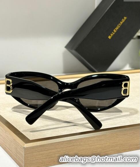 Top Grade Balenciaga Sunglasses BB0324KS Black/Gold 2024