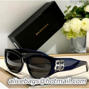 Super Quality Balenciaga Sunglasses BB0324KS Dark Blue 2024