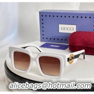 Famous Brand Gucci Sunglasses GG1632 White/Green 2024