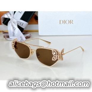 New Release Creation Dior Butterfly Sunglasses B1UF0A0 Brown 2024 