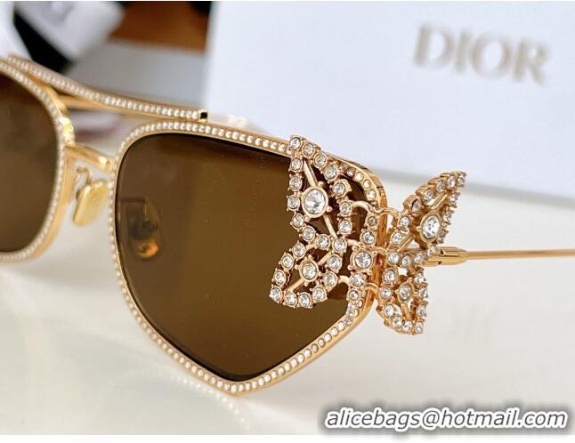 New Release Creation Dior Butterfly Sunglasses B1UF0A0 Brown 2024 