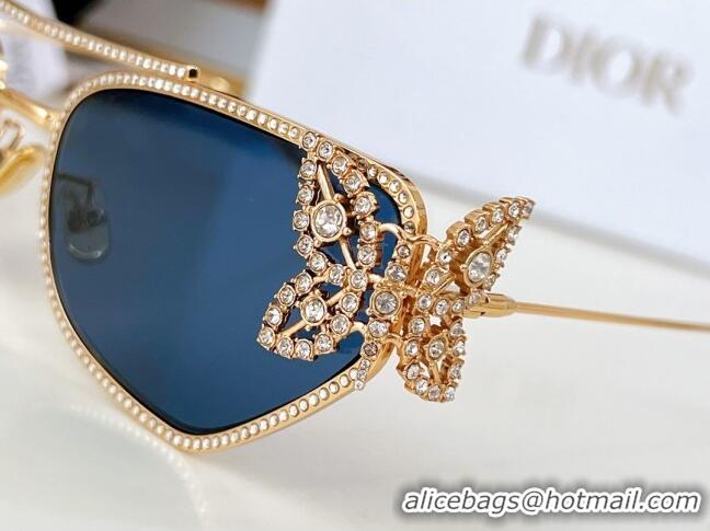 Market Sells Dior Butterfly Sunglasses B1UF0A0 Blue 2024