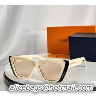 Sophisticated Classic Louis Vuitton Sunglasses Z2424W White/Black 2024