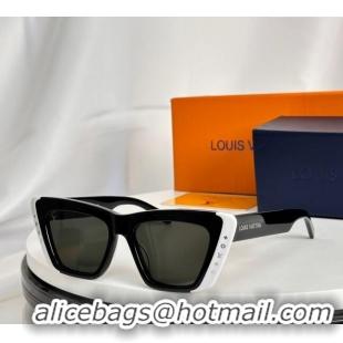 Inexpensive Louis Vuitton Sunglasses Z2424W Black/White 2024