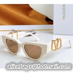 Original Cheap Valentino Sunglasses with VLogo VLS103A White 2024