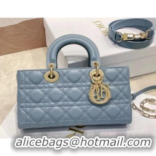 Best Price Dior Lady D-Joy Micro Bag in Cannage Lambskin With Heart Motif Antique CD8058 Cloud Blue