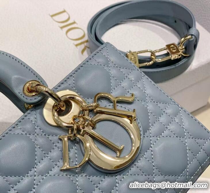 Best Price Dior Lady D-Joy Micro Bag in Cannage Lambskin With Heart Motif Antique CD8058 Cloud Blue