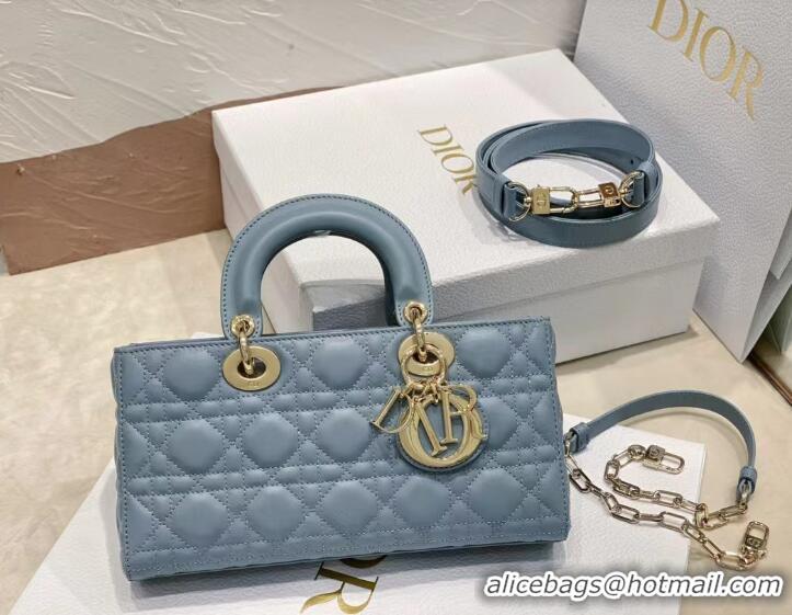 Best Price Dior Lady D-Joy Micro Bag in Cannage Lambskin With Heart Motif Antique CD8058 Cloud Blue