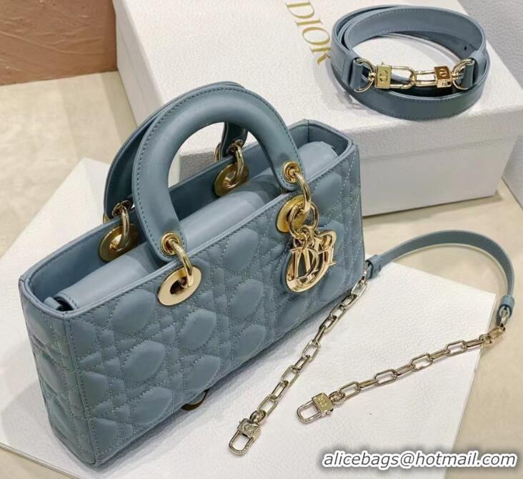 Best Price Dior Lady D-Joy Micro Bag in Cannage Lambskin With Heart Motif Antique CD8058 Cloud Blue