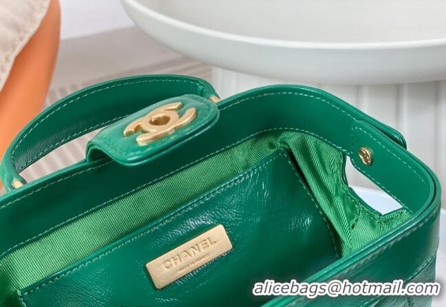 Promotional Chanel Shiny Lambskin Mini Bag with Top Handle Bag AS4958 Green 2024