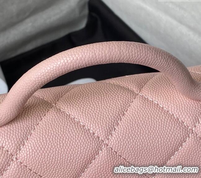 Buy Discount Chanel Grained Calfskin Mini Flap Bag with Top Handle AS4956 Light Pink 2024