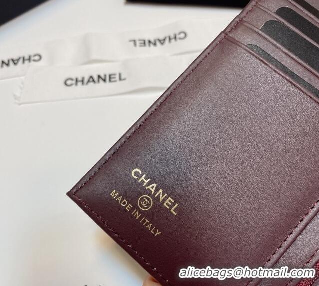 Top Quality Chanel Lambskin Passport Cover AP3196 Black/Gold 2024