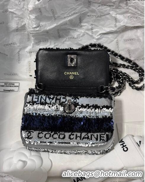 Top Quality Chanel Sequins Mini Flap Bag AS3268 Multicolor 2024