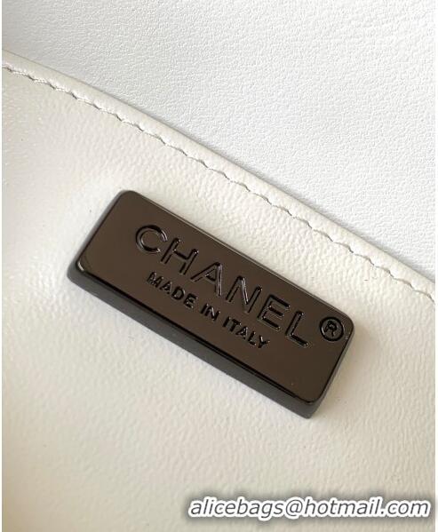 Grade Design Chanel Sequins Logo Mini Flap Bag AS1810 White/Black 2024