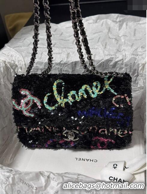 Buy Discount Chanel CoCo Sequins Mini Flap Bag AS1816 Black 2024