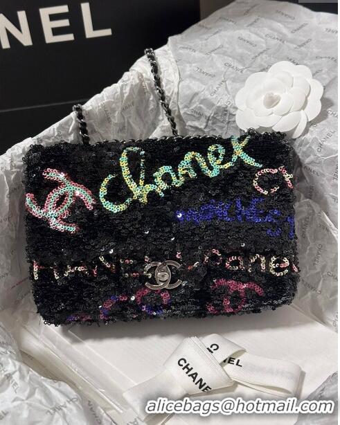 Buy Discount Chanel CoCo Sequins Mini Flap Bag AS1816 Black 2024