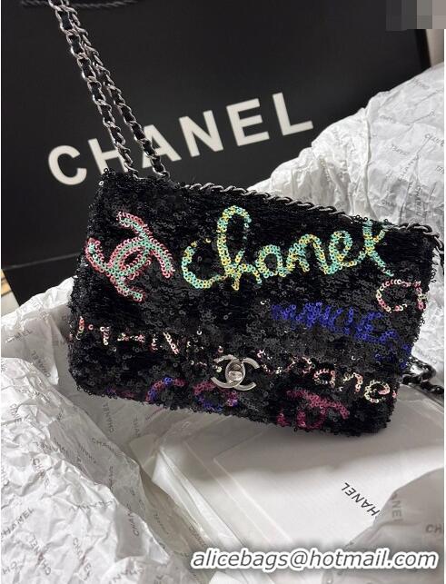 Buy Discount Chanel CoCo Sequins Mini Flap Bag AS1816 Black 2024