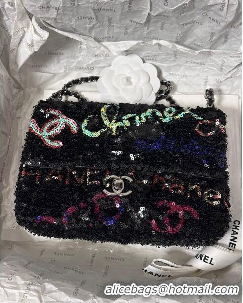 Buy Discount Chanel CoCo Sequins Mini Flap Bag AS1816 Black 2024