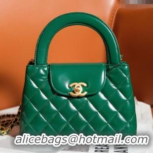 Well Crafted Chanel Mini Shopping Bag in Shiny Calfskin AS4416 Green 2024