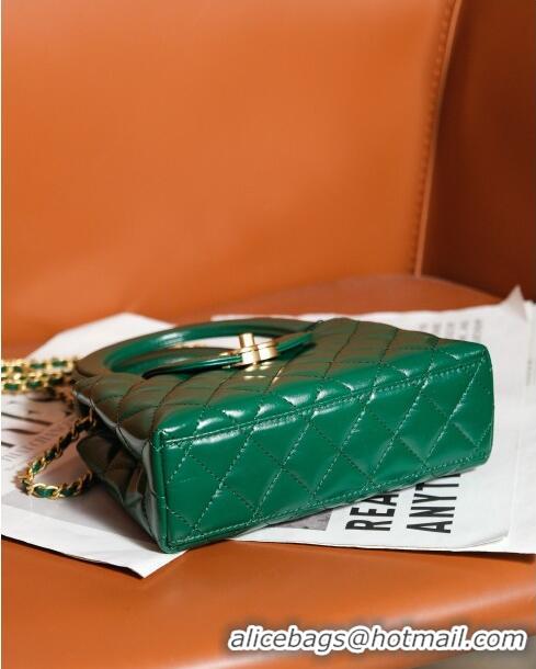 Well Crafted Chanel Mini Shopping Bag in Shiny Calfskin AS4416 Green 2024