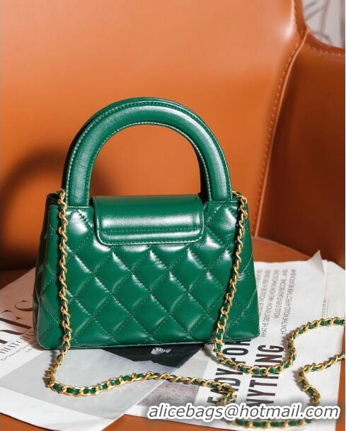 Well Crafted Chanel Mini Shopping Bag in Shiny Calfskin AS4416 Green 2024