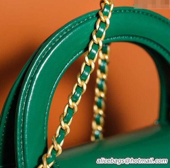 Well Crafted Chanel Mini Shopping Bag in Shiny Calfskin AS4416 Green 2024