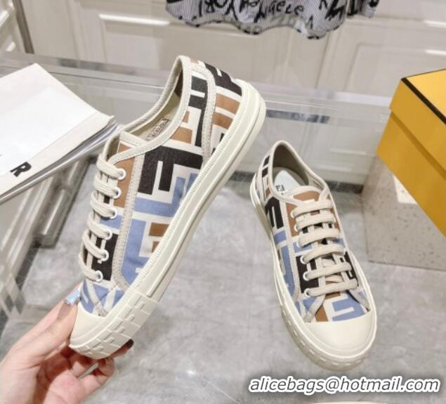 Low Cost Fendi Domino Low-top Sneakers in FF Canvas Multicolor 604170