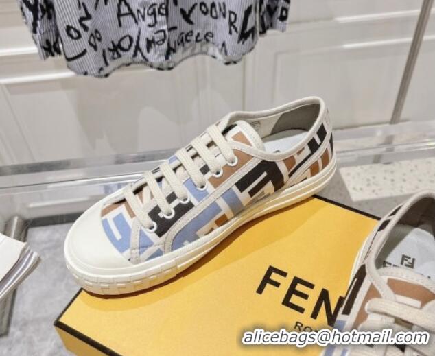 Low Cost Fendi Domino Low-top Sneakers in FF Canvas Multicolor 604170