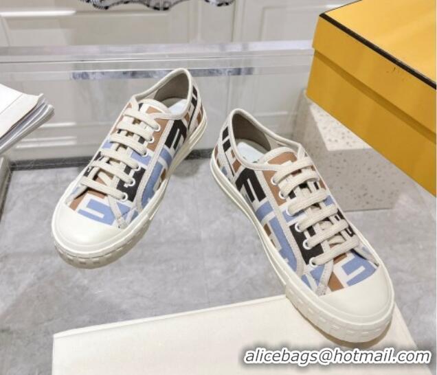 Low Cost Fendi Domino Low-top Sneakers in FF Canvas Multicolor 604170