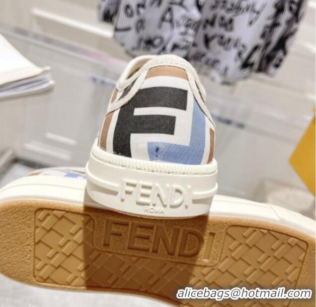 Low Cost Fendi Domino Low-top Sneakers in FF Canvas Multicolor 604170