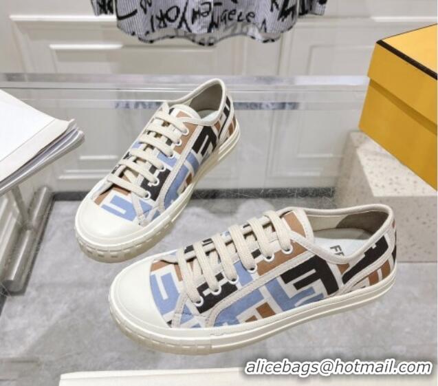 Low Cost Fendi Domino Low-top Sneakers in FF Canvas Multicolor 604170