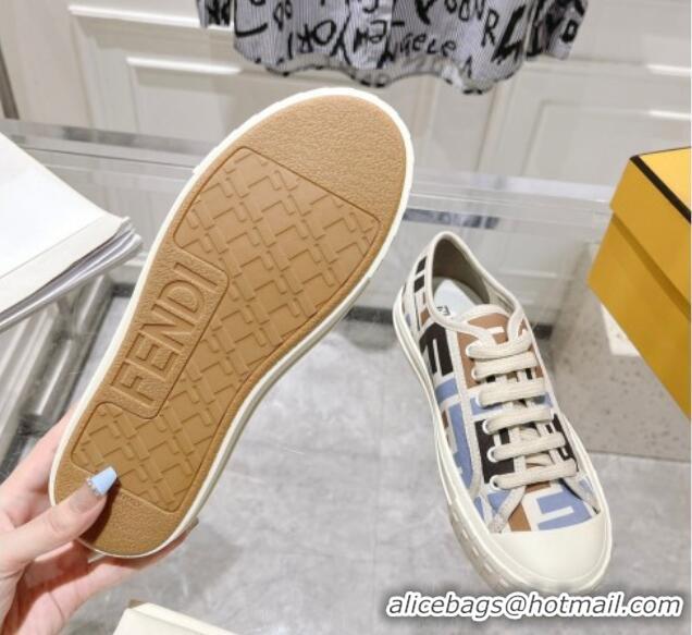 Low Cost Fendi Domino Low-top Sneakers in FF Canvas Multicolor 604170