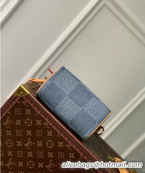 Top Quality Louis Vuitton Speedy 18 Bandoulière bag in Blue Damier Denim 3D Cotton N40682 2024