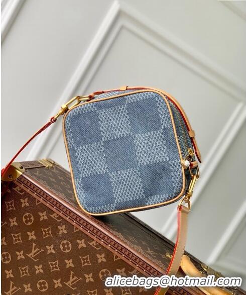 Super Quality Louis Vuitton Chess Messenger Crossbody bag in Damier Denim 3D Canvas N40706 2024