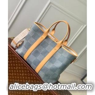 Top Quality Louis Vuitton Weekend Tote bag in Damier Denim 3D Canvas N40702 2024