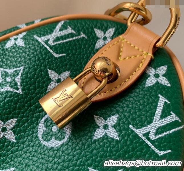 Affordable Price Louis Vuitton Speedy P9 Bandoulière 25 Bag in Soft Calfskin M24423 Dark Green 2024 Runway