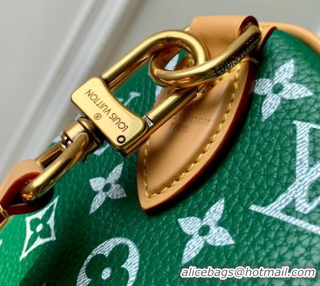 Affordable Price Louis Vuitton Speedy P9 Bandoulière 25 Bag in Soft Calfskin M24423 Dark Green 2024 Runway