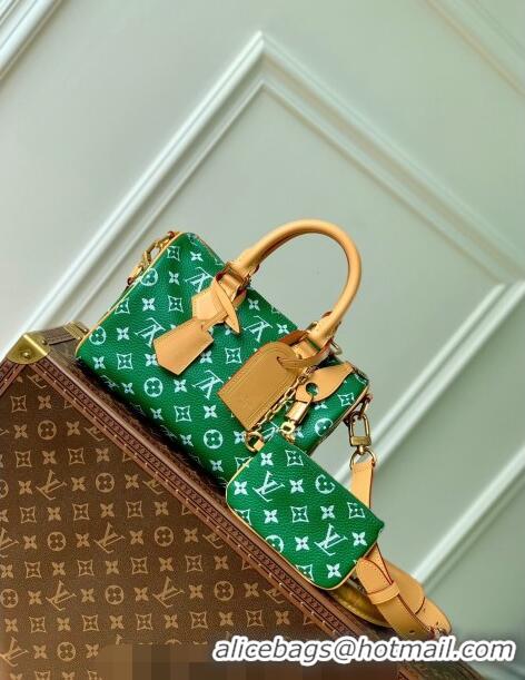 Affordable Price Louis Vuitton Speedy P9 Bandoulière 25 Bag in Soft Calfskin M24423 Dark Green 2024 Runway