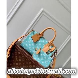 Discount Louis Vuitton Speedy P9 Bandoulière 25 Bag in Soft Calfskin M24423 Macaron Blue 2024 Runway