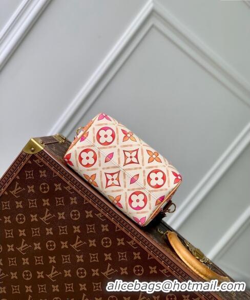 Top Quality Louis Vuitton Speedy Bandouliere 20 Bag in Monogram Tiles Canvas M11209 Coral Pink 2024