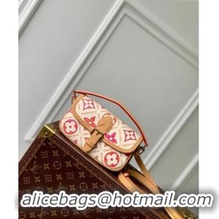 Super Quality Louis Vuitton Nano Diane Mini bag in Monogram Tiles Canvas M83621 Coral Pink 2024