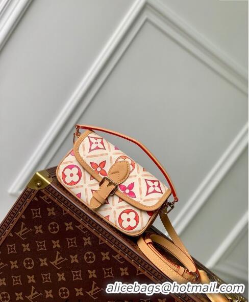 Super Quality Louis Vuitton Nano Diane Mini bag in Monogram Tiles Canvas M83621 Coral Pink 2024