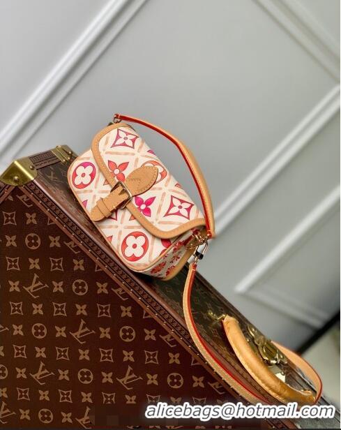 Super Quality Louis Vuitton Nano Diane Mini bag in Monogram Tiles Canvas M83621 Coral Pink 2024