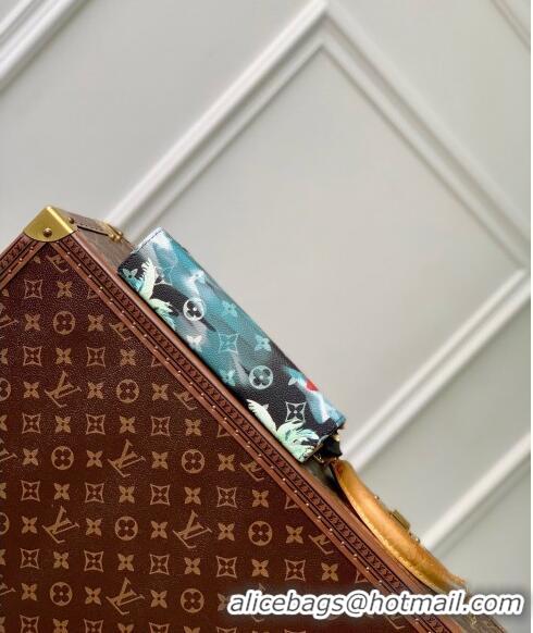 Super Quality Louis Vuitton Gaston Wearable Wallet Mini bag in Monogram Surfin' Canvas M83466 Navy Blue 2024