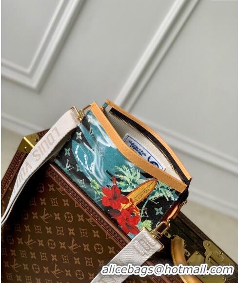 Super Quality Louis Vuitton Gaston Wearable Wallet Mini bag in Monogram Surfin' Canvas M83466 Navy Blue 2024