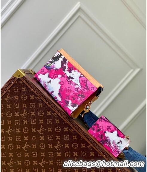 New Design Louis Vuitton Gaston Wearable Wallet Mini bag in Monogram Surfin' Canvas M83466 Pink 2024